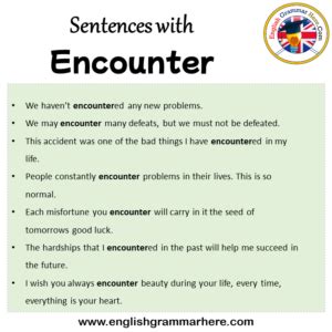 encounter deutsch|use encounter in a sentence.